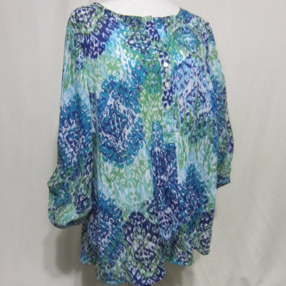Liz Claiborne Tops - LIZ CLAIBORNE, SZ 2X, SEMI SHEER TOP